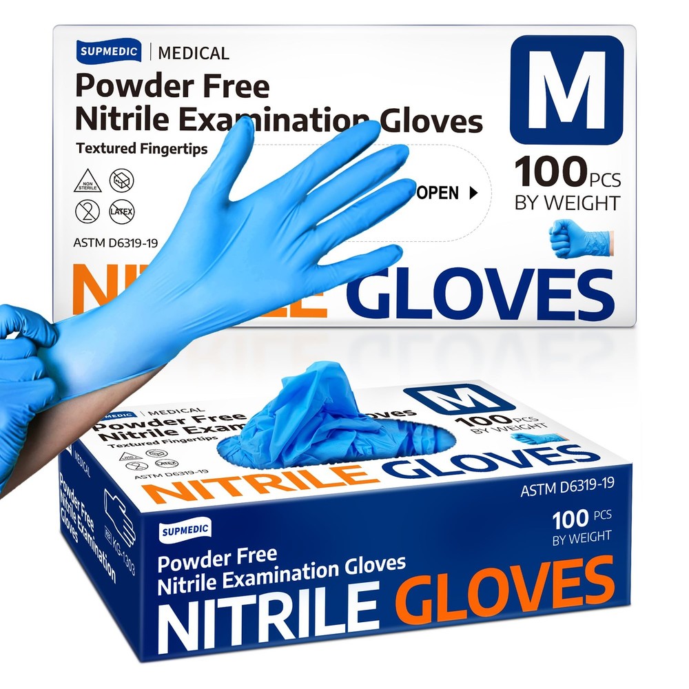 Nitrile Exam Gloves Latex-Free Powder-Free Food Safe Disposable Medical Cooking