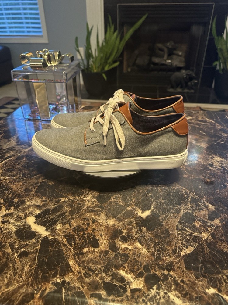 Tommy Hilfiger Mckenzie Chambray Fashion Gray Sneakers - Mens Size 9.5