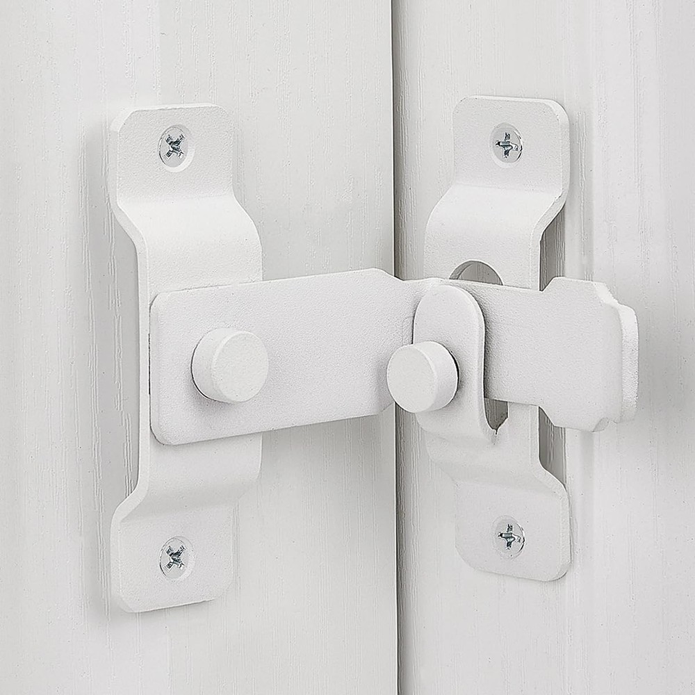 3-Pack Matte White 90° Flip Latches - Stainless Steel Safety Door Locks