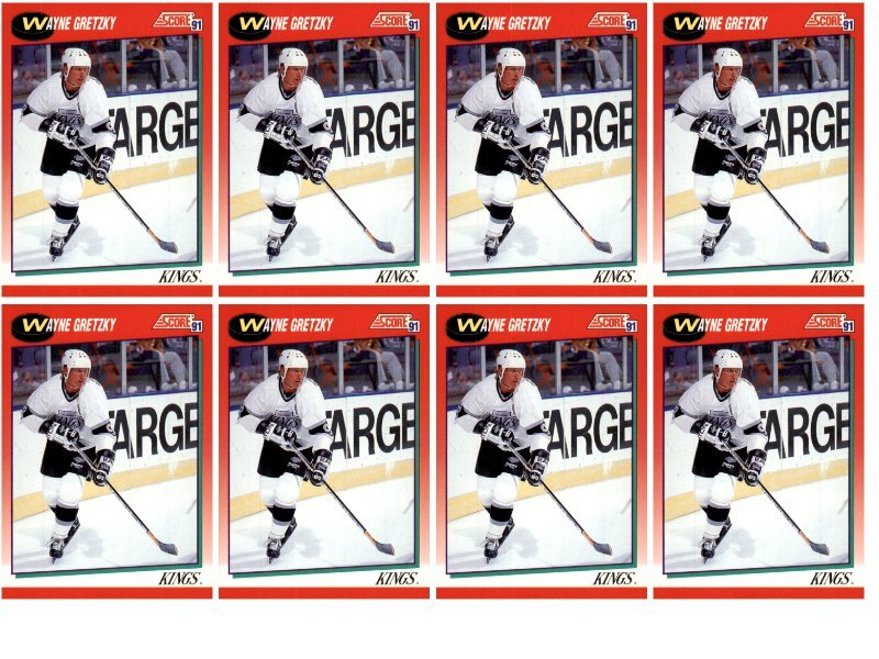 (8) 1991 Score Canadian #100 Wayne Gretzky Los Angeles Kings Card Lot