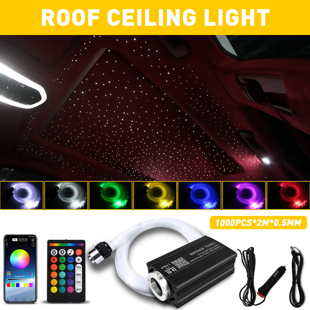1000pcs Headliner Star Light kit Roof Twinkle Ceiling Light Optic Fiber Home Car