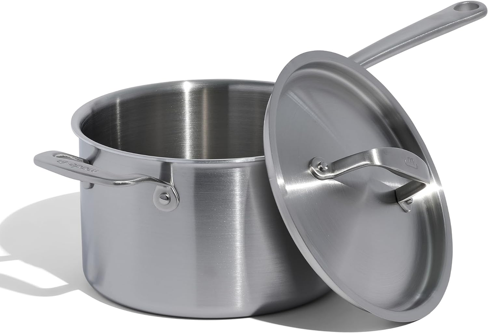 4 Quart 5-Ply Stainless Steel Saucepan with Lid