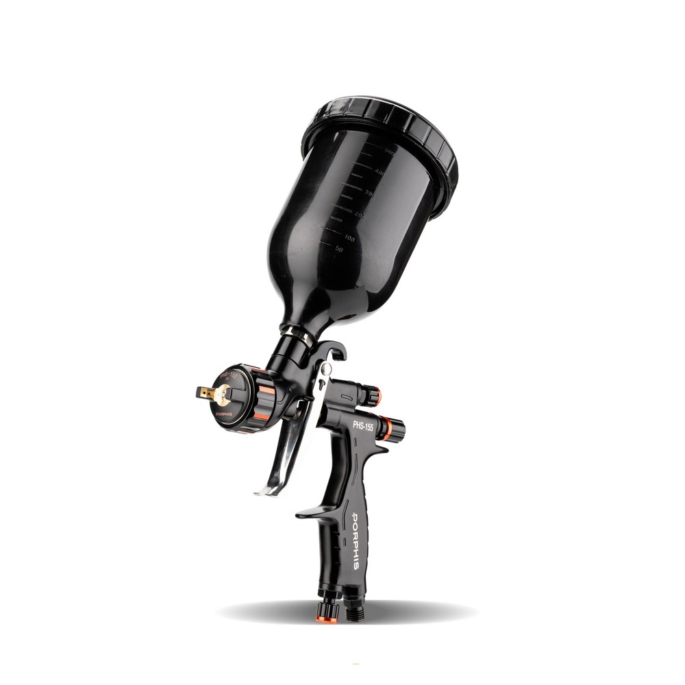 Paint Spray Gun 1.3–0.07 in, Gravity Feed, 600 ml Cup, Pneumatic Sprayer