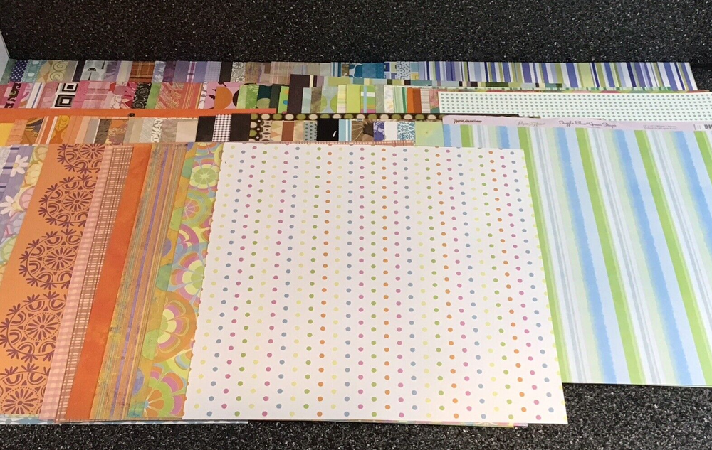 125 Destash Paper Various Brands & Weights Lot Journal Scrapbook Album  ESP Read