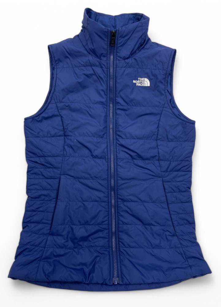 The North Face Blue Quilted Puffer Vest for Girls Youth XL 18 with Pockets