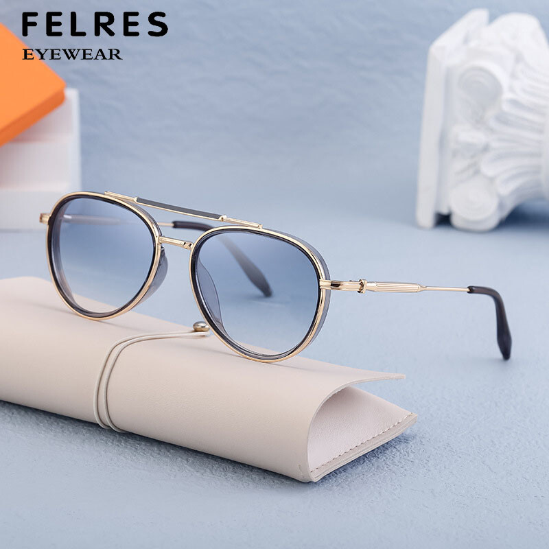 New Men’s Oval Pilot Sunglasses Full Frame UV Protection Outdoor Style