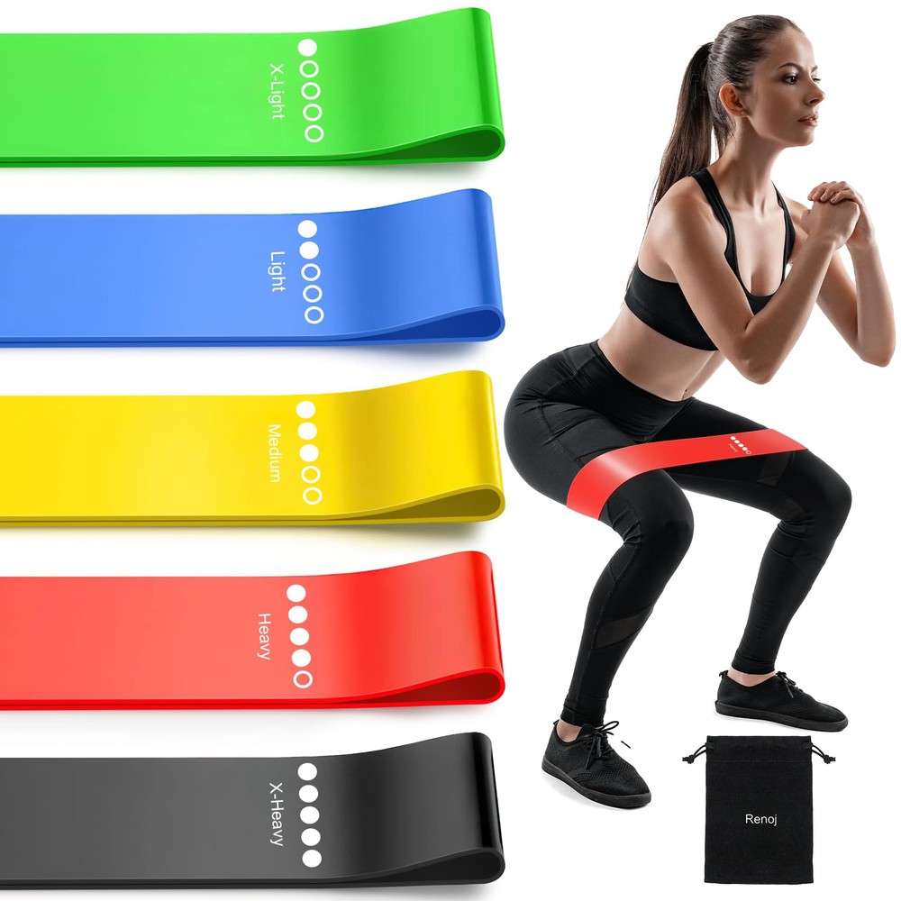 5 Resistance Bands Set for Workouts, Stretch Bands for Men and Women, Perfect Exercise Bands