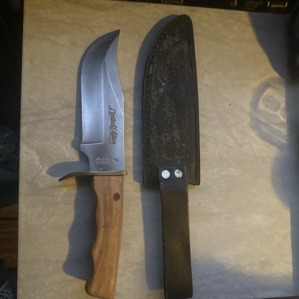 SCHRADE UNCLE HENRY LIMITED EDITION SCPROM-16-13 FIXED BLADE KNIFE w/ HOLDER