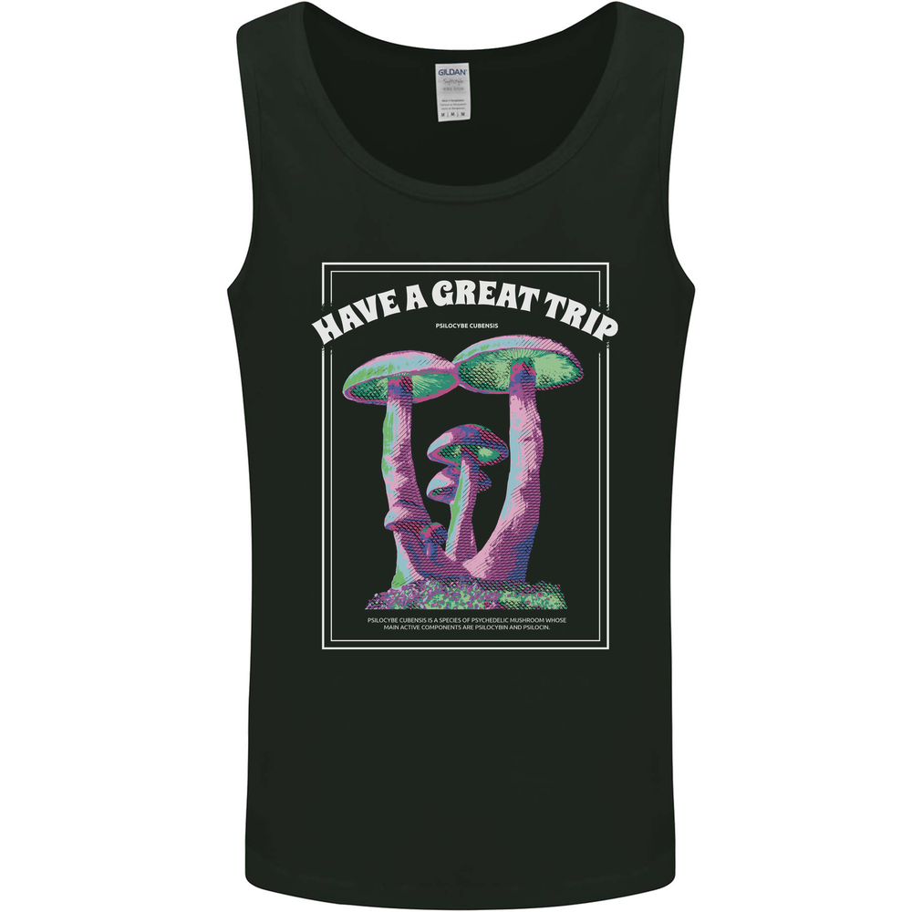 Have a Great Trip Magic Mushrooms LSD Hippy Mens Vest Tank Top