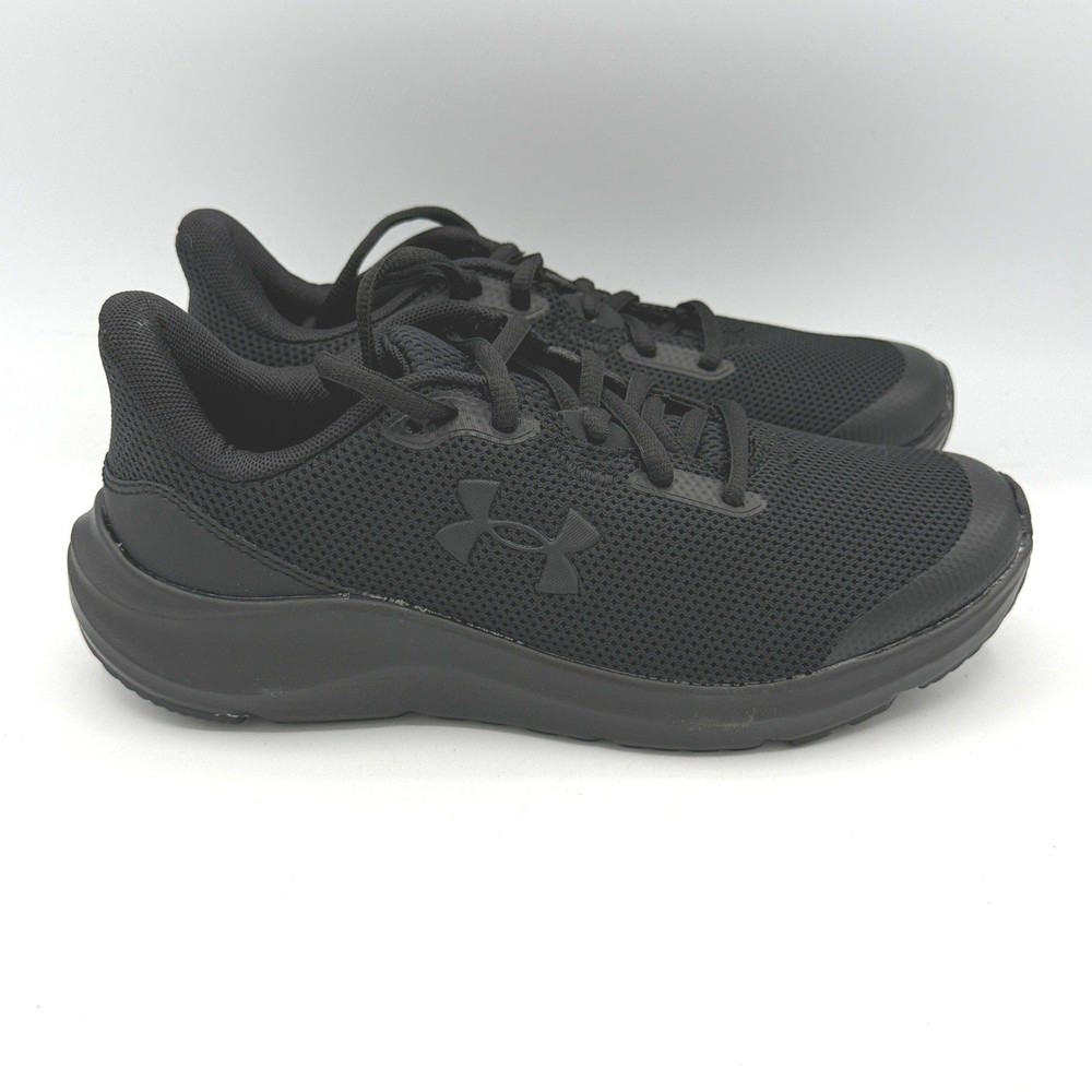 Under Armour BGS Pursuit 4 Shoes Boys 5Y Black Mesh Sneakers 3028267-002