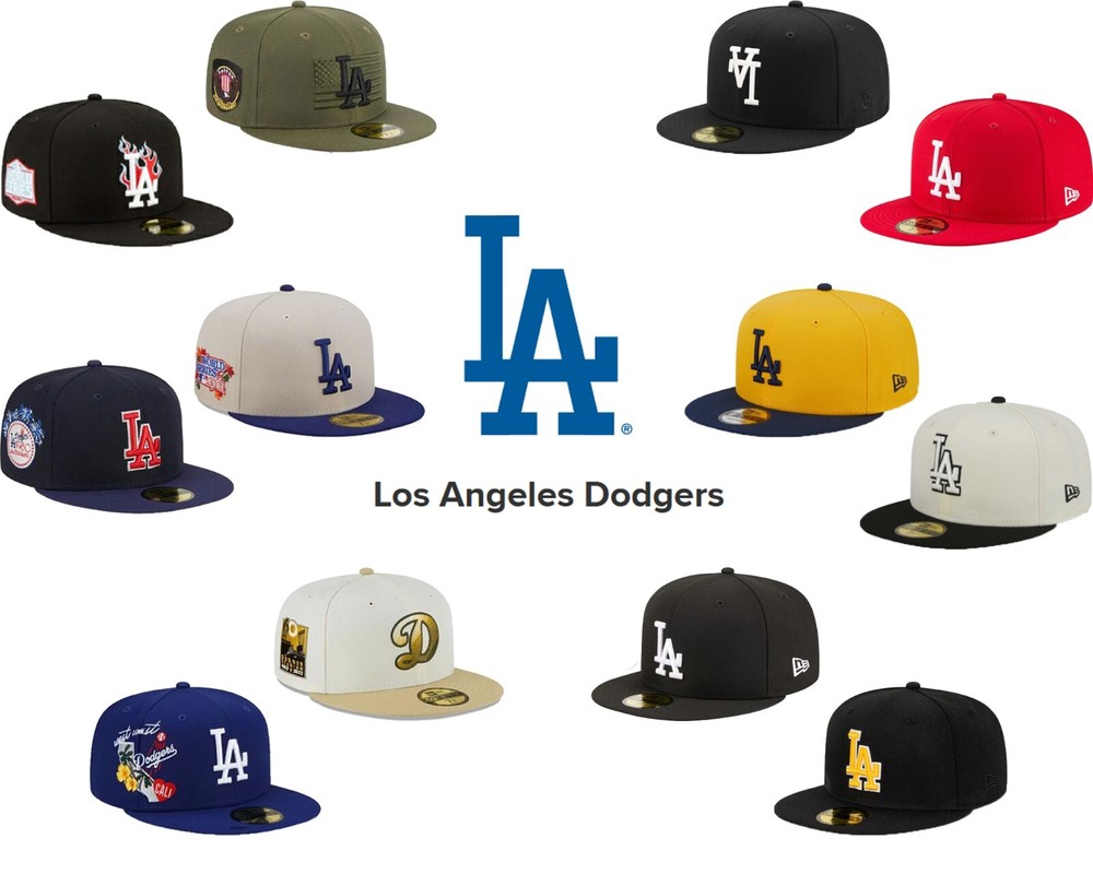 Nueva gorra de béisbol para hombre MLB Los Angeles Dodgers New Era 59FIFTY gorra ajustada