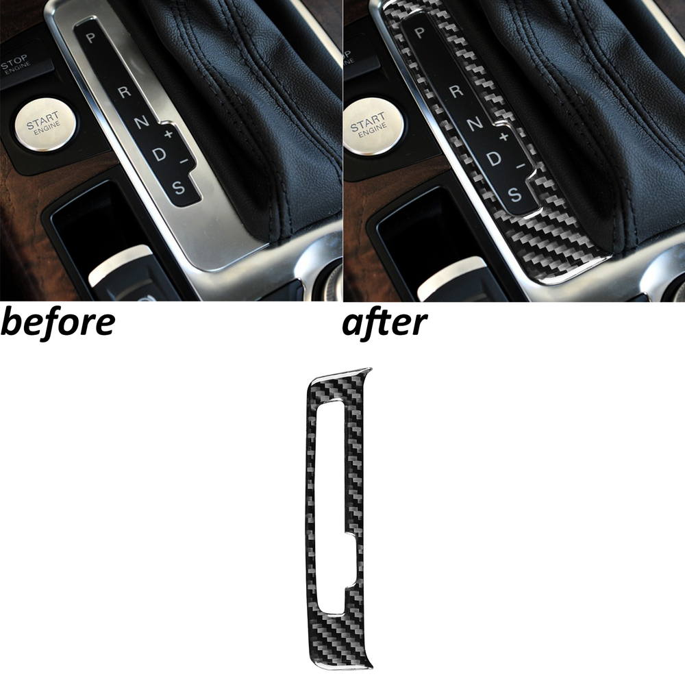 Real Carbon Fiber Console Gear Shift Display Panel Trim For Audi A6 S6 C6 05-11