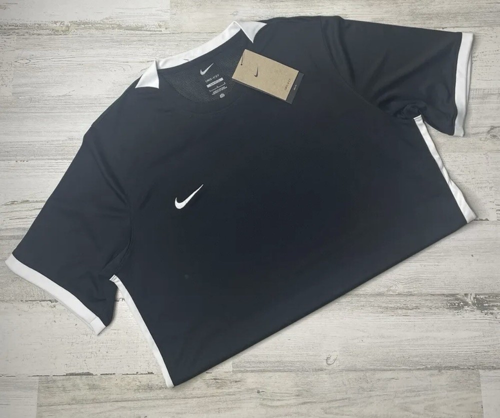 Nike Challenge IV Black Men's Soccer Jersey Short Sleeve Size L DH8003 NWT