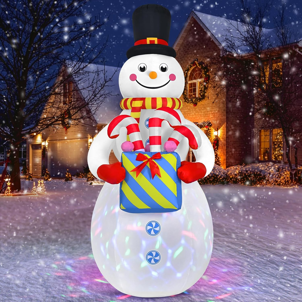 Inflatable Snowman XXL 300cm Inflatable Christmas Decoration with LED Lights