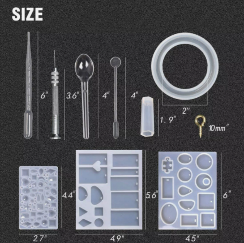 229 Resin Casting Silicone Molds Epoxy Spoon Kit Jewelry Making Pendant Craft++