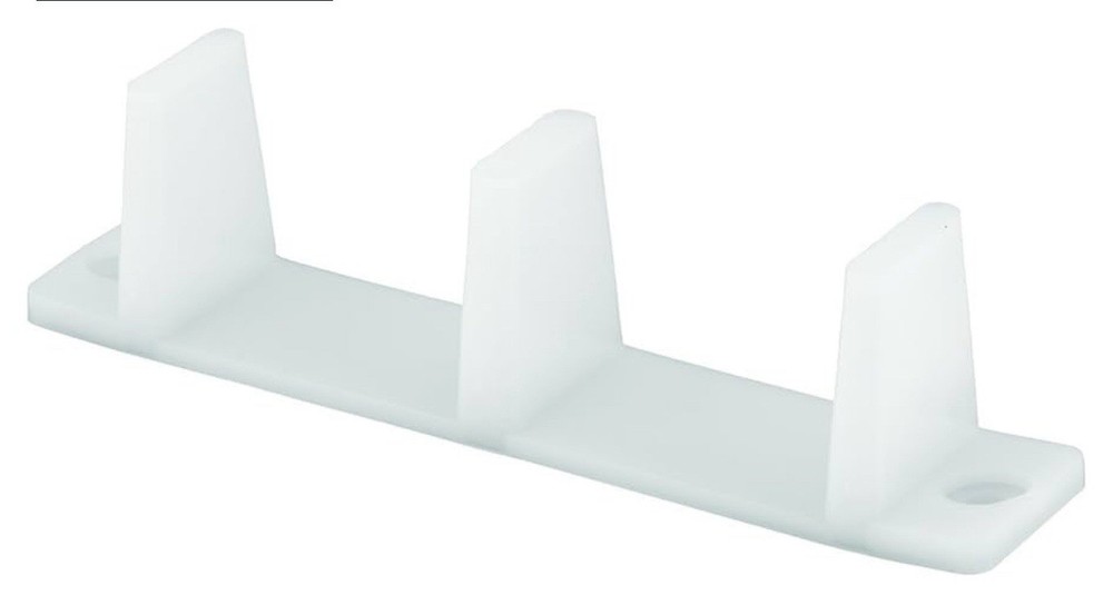 White Sliding Closet Door Guide for 1-3/8 Inch Thick Doors - Set of 1