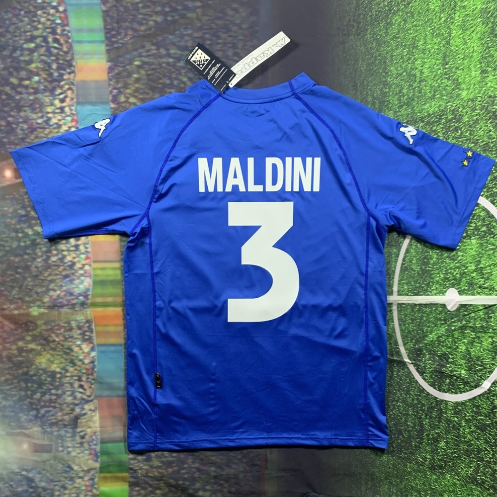 Paolo Maldini #3 Italy Home Jersey – UEFA Euro 2000 Retro Shirt Mens Large (NWT)