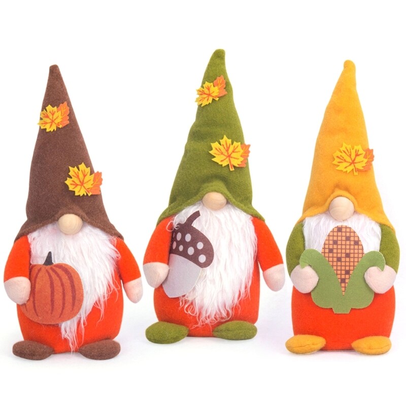 Festive Fall Gnome Plush Decor for Thanksgiving and Housewarming Harvest Elf  