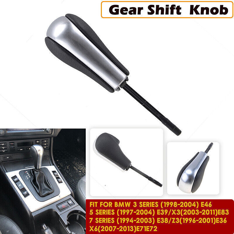 Silver Automatic Car Gear Shift Knob Shifter ForMW 3/5/7 Series E46 E60/E61 E38
