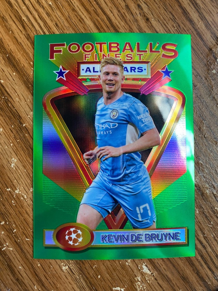 2021-22 Topps Finest Flashbacks UEFA Kevin De Bruyne Jumbo Refractor Box Topper