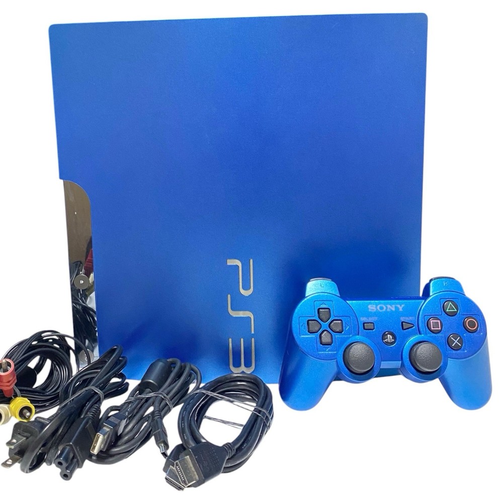 Sony PlayStation 3 CECH-3000BSB 320GB Splash Blue Console & Accessories PS3 Used