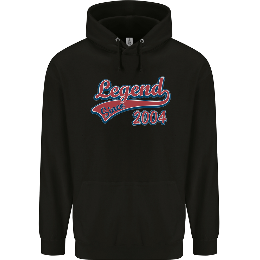 Legend Since 21st Birthday 2004 Mens 80% Cotton Hoodie
