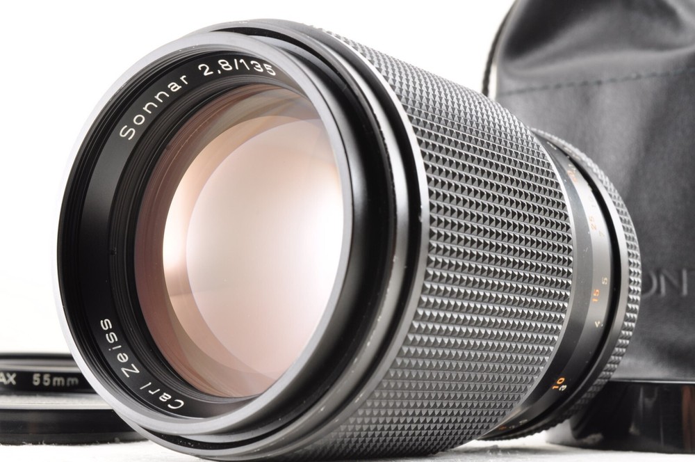 Contax Carl Zeiss Sonnar T 135mm F2.8 AEJ CY Mount with Filter Near Mint Condition +5 #2702  