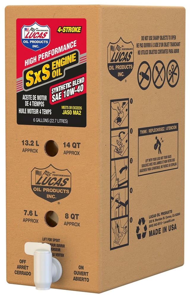 Lucas 18033 SXS Semi Sythetic Engine Oil 10W40 6Gal Bib