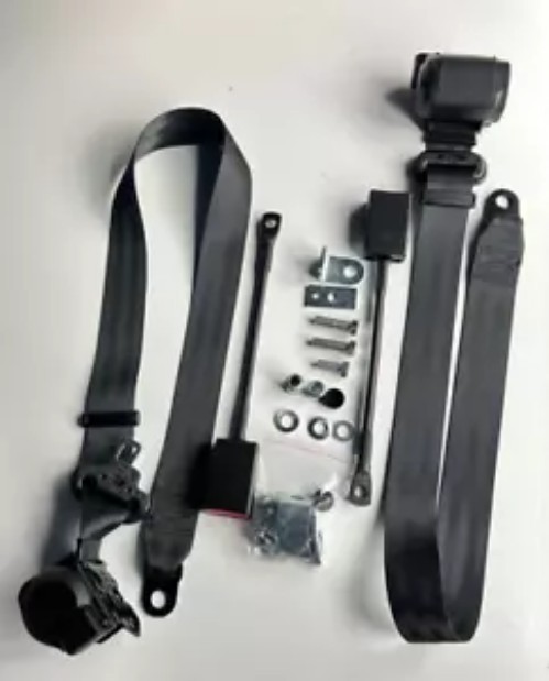 NEW Porsche 911 Seat Belt for Porsche 911 Seat Belt with Brackets 1965-83 BLACK
