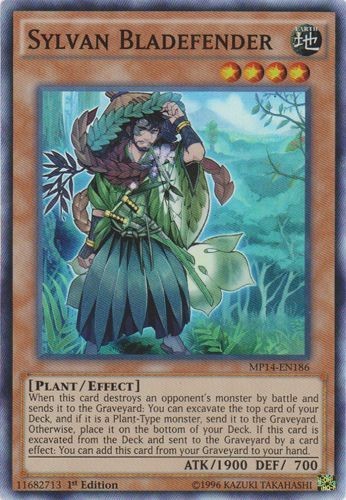 Sylvan Bladefender MP14-EN186 Super Rare 1st Ed Moderately Played