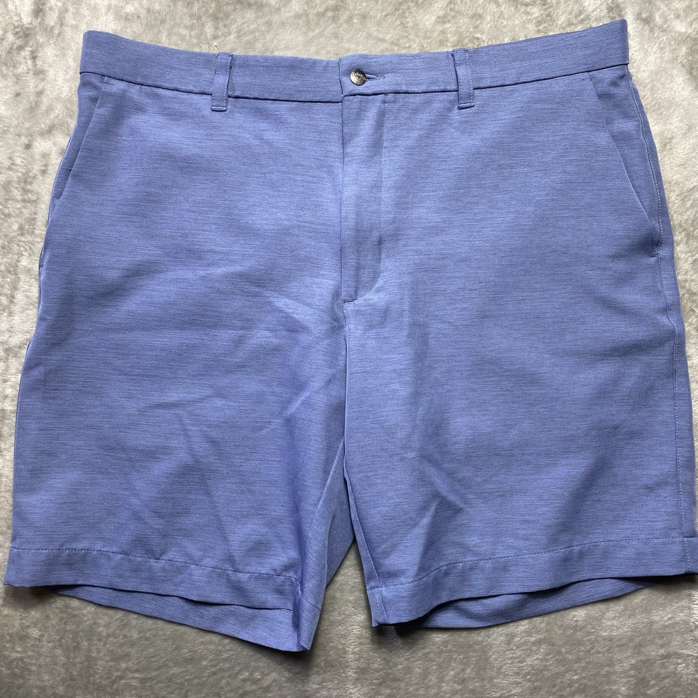 Callaway Mens Chino Shorts Size 38 Blue Flat Front Casual Outdoor Mid Rise