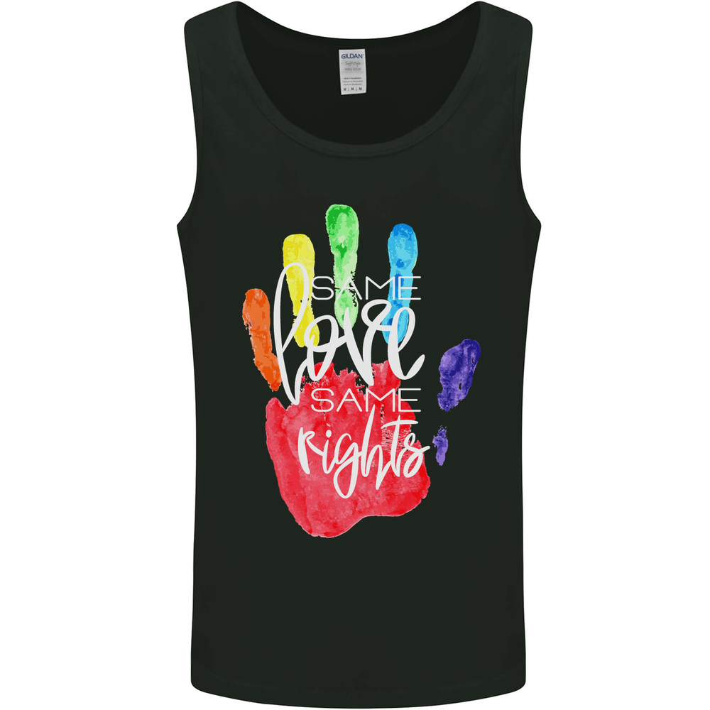 LGBT Pride Same Love Rainbow Rights Mens Sleeveless Vest Tank Top