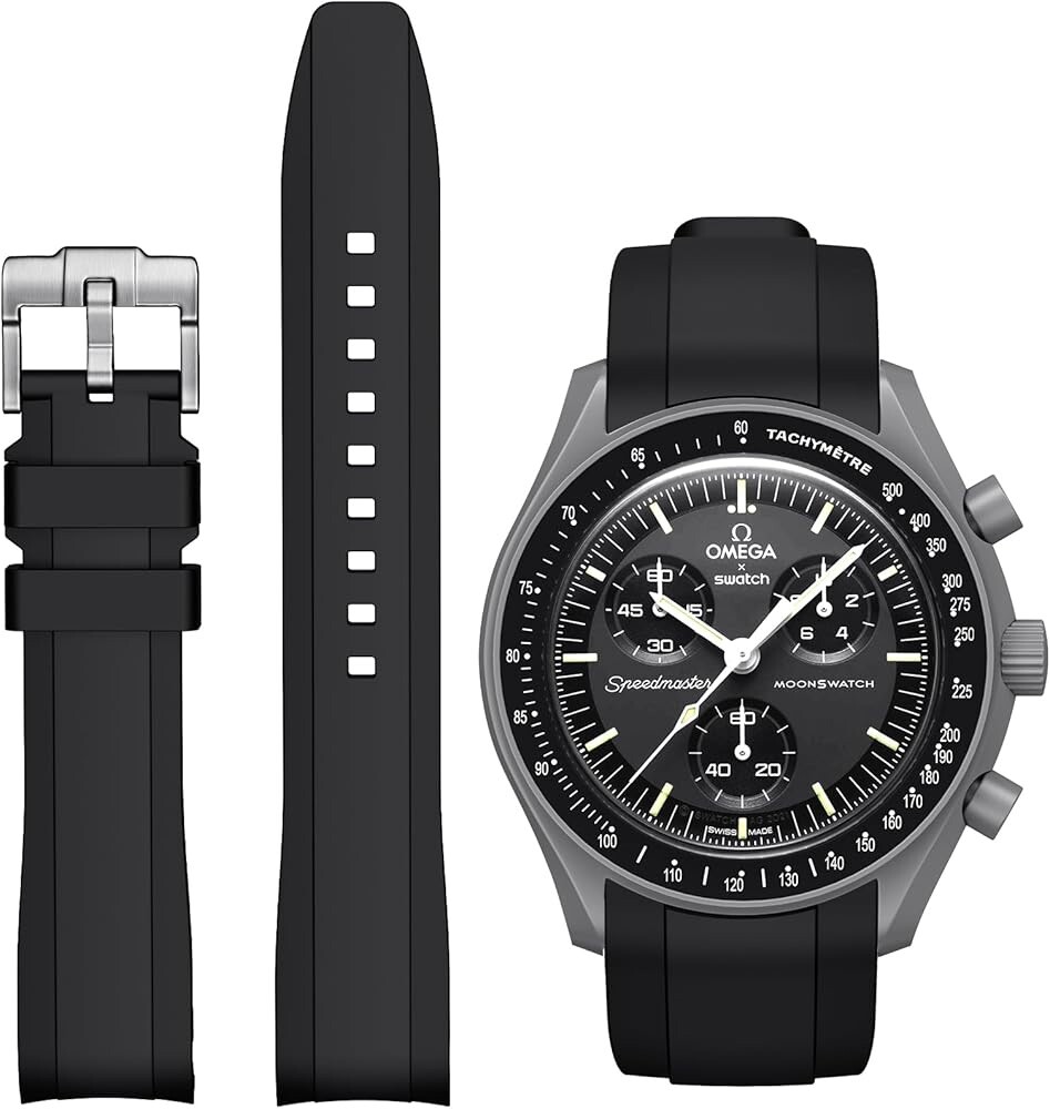 Omega x Swatch Speedmaster MoonSwatch Black Mission to the Moon Rubber Strap