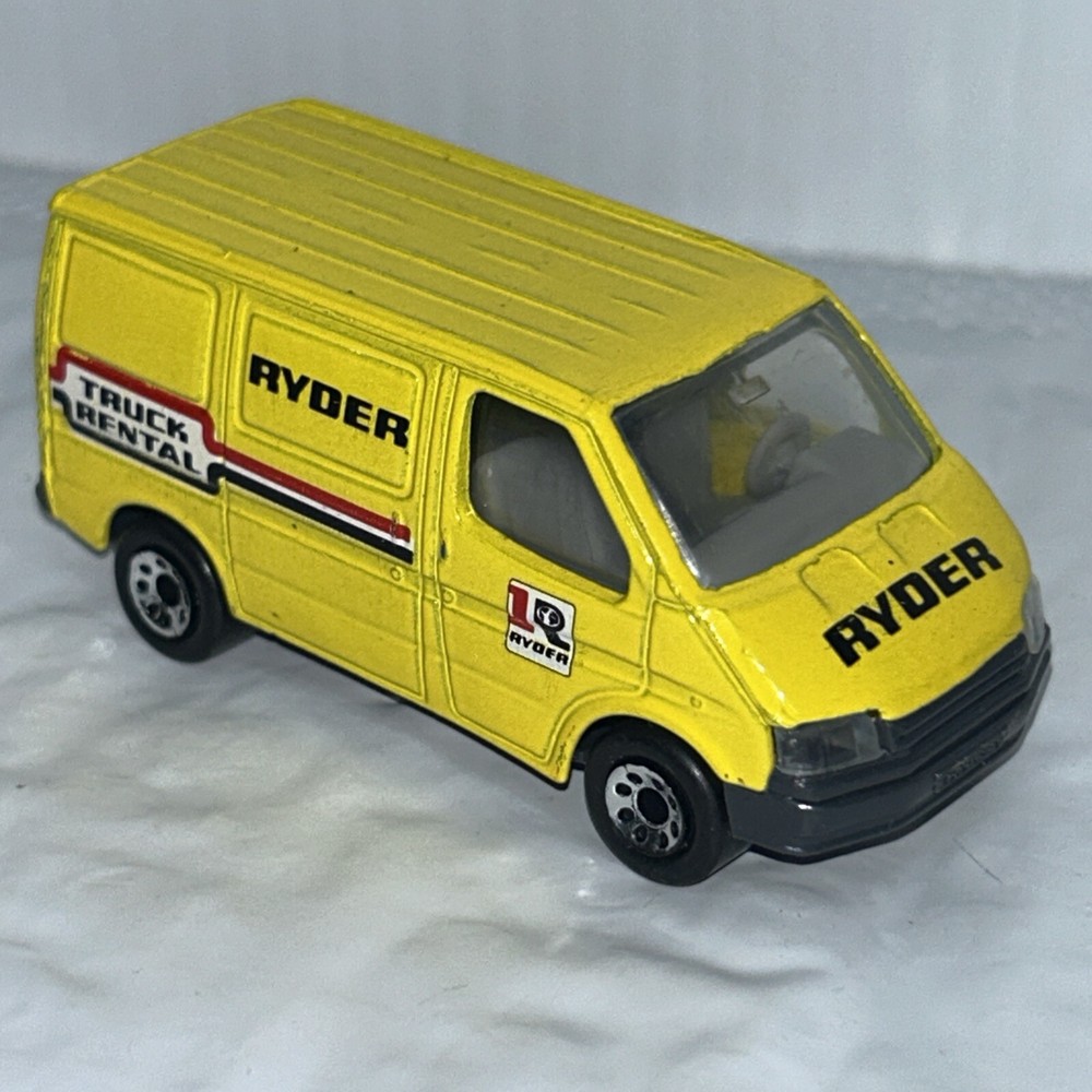 Vintage 1986 Matchbox Ryder Truck Rental Moving Van  Ford Transit 1:63