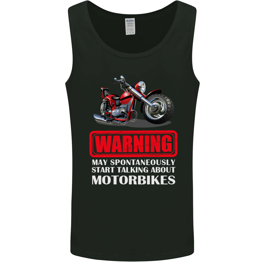 May Start Talking About Motorbikes Funny Mens Vest Tank Top