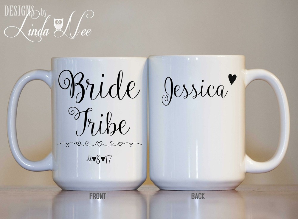 Taza Tribu Novia Personalizada Dama de honor Regalo Dama de honor Propuesta Boda Taza
