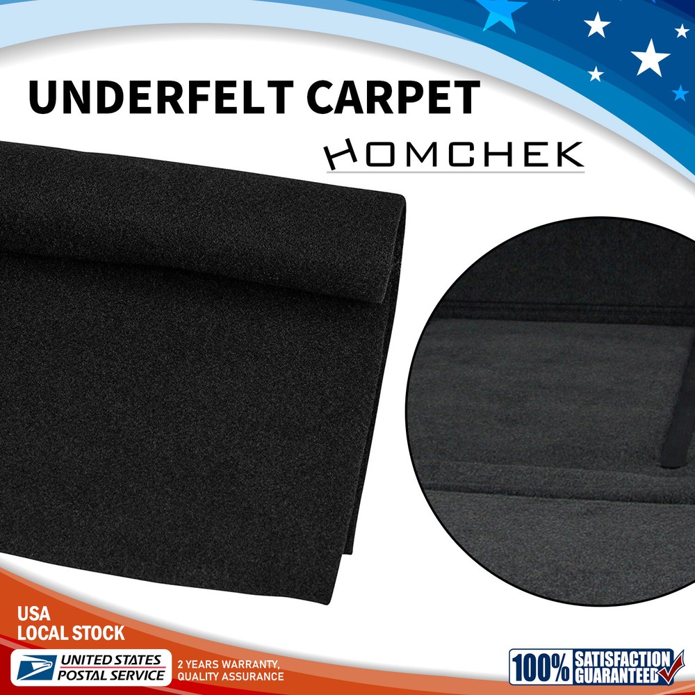 32SQFT Black Durable Automotive Carpet for Car Trunk Upholstery