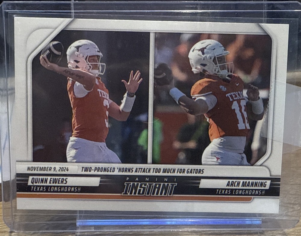 Arch Manning Quinn Ewers 2024 Panini Instant College - Texas Longhorns #QEAMA
