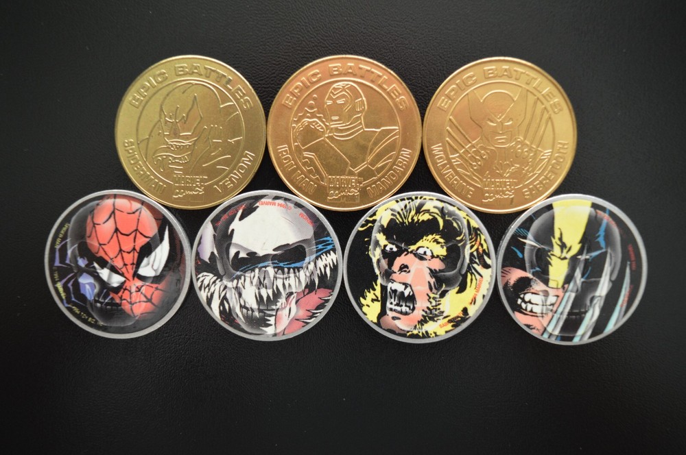 Marvel Comics 1 Series Epic Battles Slammers / Skull Slammers /Complete Set  7/7