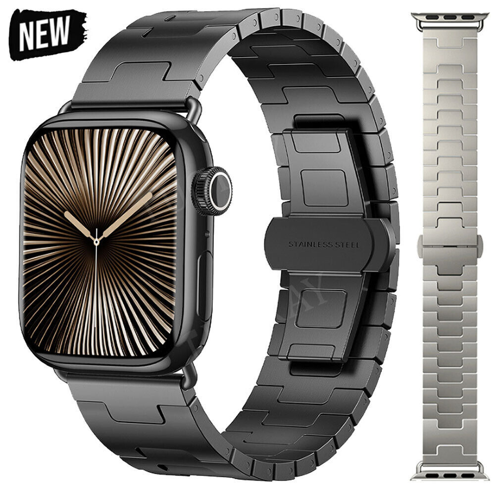 Titanium Metal Strap Band For Apple Watch 10 9 8 7 SE 44/45/42/46/49mm Ultra 2