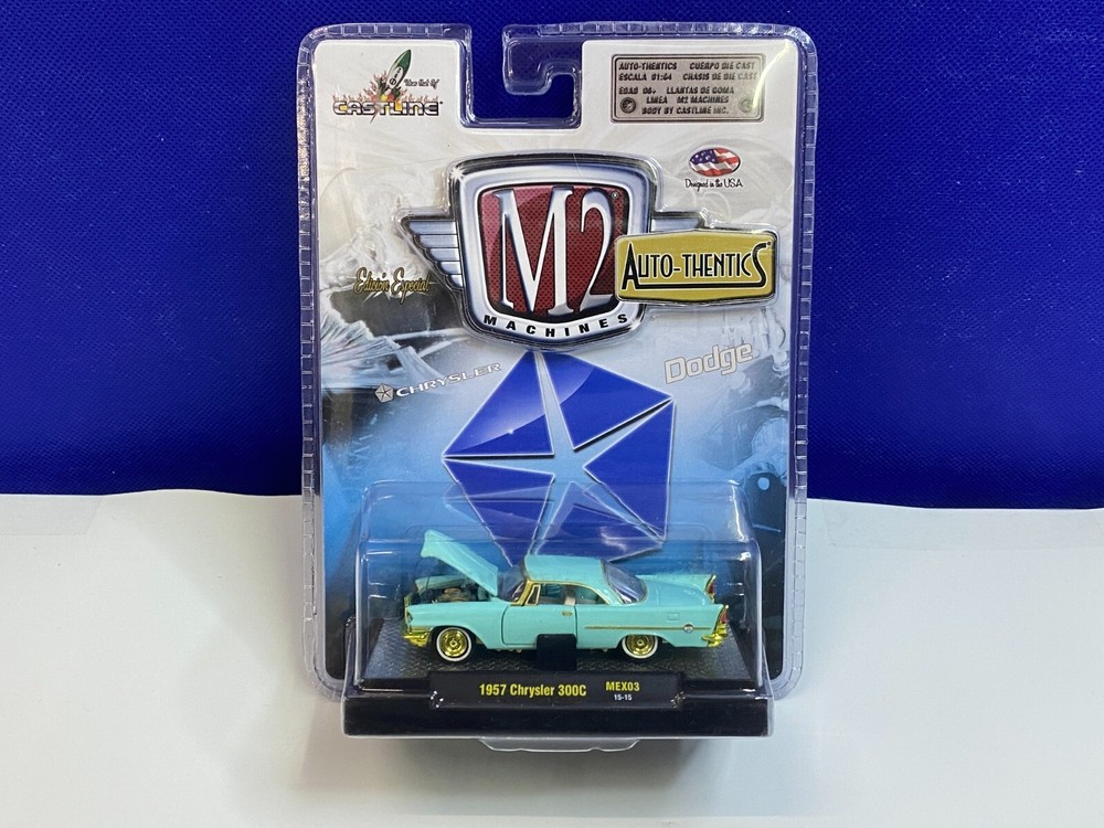 M2 MACHINES 1/64 SCALE GOLD CHASE 1957 CHRYSLER 300C MEX03