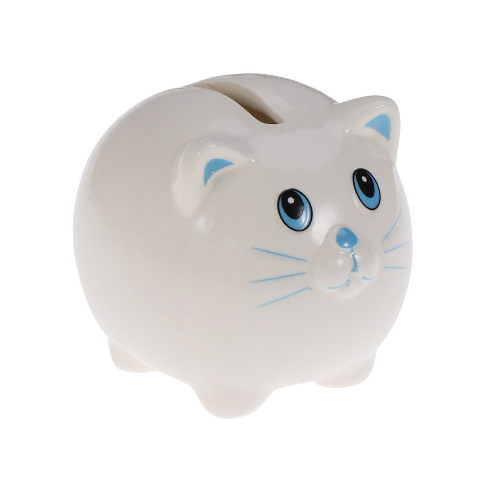 Ceramic Piggy Bank Safe Money Coins Banknotes Saving Box for Kids Boys Girls