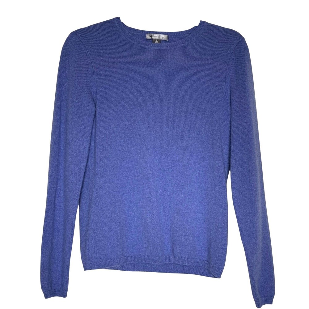 Charter Club Cashmere Crew Neck Sweater Purple Size S