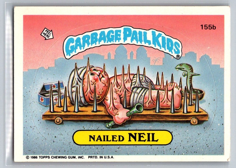 Nailed Neil 1986 Topps Garbage Pail Kids Series 4 #155b