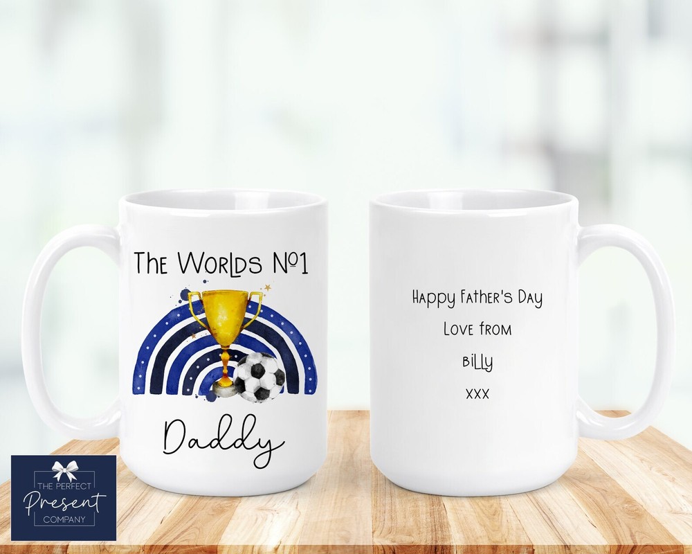 Personalised Football Mug Personalised Fathers Day Gift Personalised Chelsea