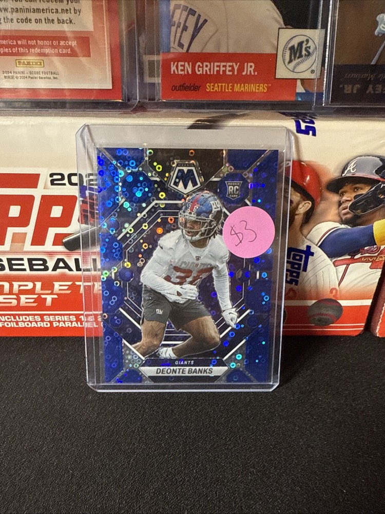 2023 Panini Mosaic - Rookie Blue Disco#309 Deonte Banks /75 (RC)
