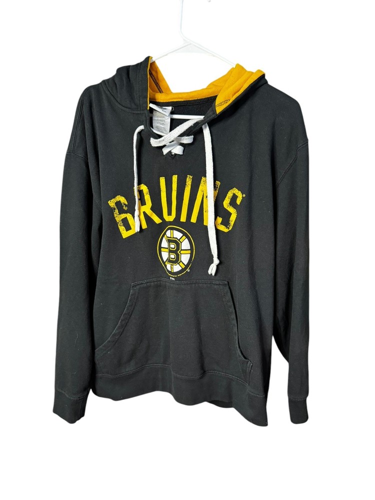 Black Sweatshirt Boston Bruins NHL Fan Apparel Size Large