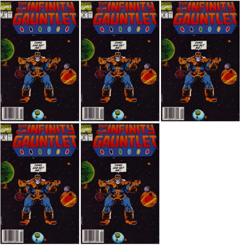 The Infinity Gauntlet #4 Newsstand Cover (1991) Marvel Comics - 5 Comics