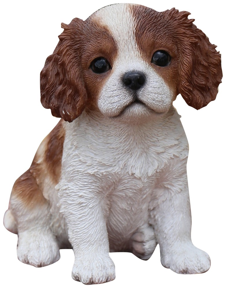 Sitting King Charles Puppy Statue