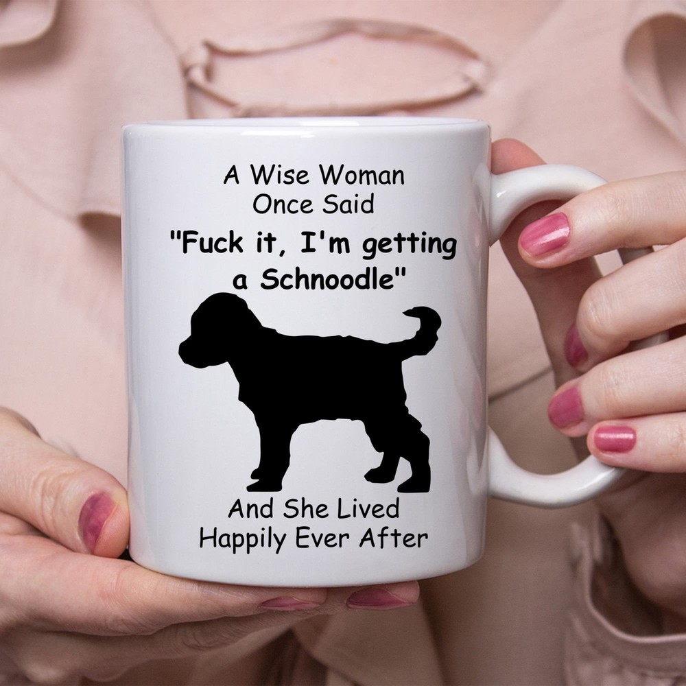 Funny Schnoodle Lover Gift White Coffee Mug For Dog Moms